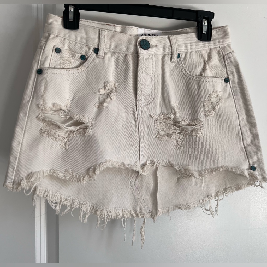 Nwt One Teaspoon Denim Skirt